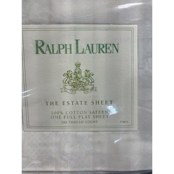 Ralph Lauren The Estate Fairchild Floral Sand Dune Flat Full Sheet - Picture 3 of 5